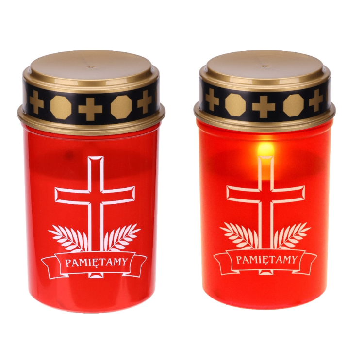 Znicz LED z bateriami nadruk RAVI